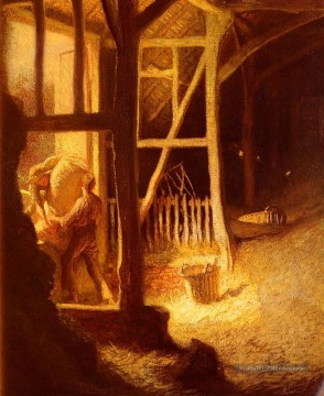  impressionniste - La porte de la grange moderne paysans Impressionniste Sir George Clausen